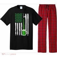 Green Beer American Flag Happy St Patrick's Day Pajama Set thumb 0