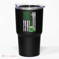 Green Beer American Flag Happy St Patrick's Day Tumbler thumb 0