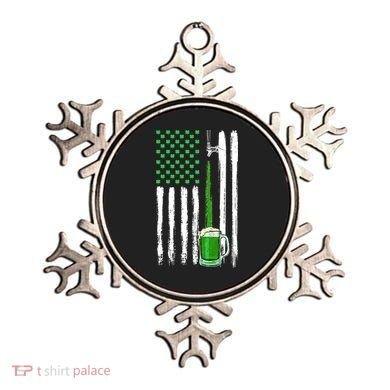Green Beer American Flag Happy St Patrick's Day Ornament