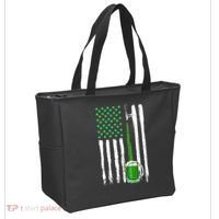Green Beer American Flag Happy St Patrick's Day Tote Bag thumb 2