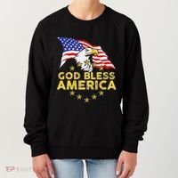 God Bless America Patriotic Bald Eagle United States Women's Sweatshirt thumb 0