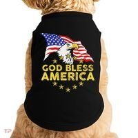 God Bless America Patriotic Bald Eagle United States Doggie Tank thumb 0