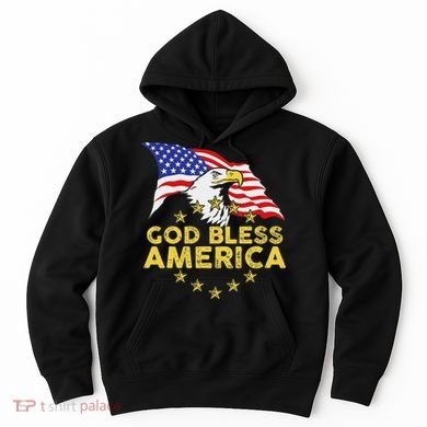 God Bless America Patriotic Bald Eagle United States Hoodie
