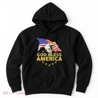 God Bless America Patriotic Bald Eagle United States Hoodie thumb 0