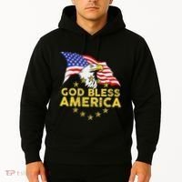 God Bless America Patriotic Bald Eagle United States Hoodie thumb 2