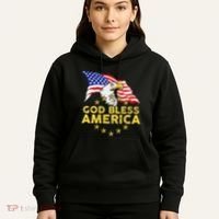 God Bless America Patriotic Bald Eagle United States Hoodie thumb 5