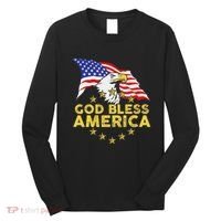 God Bless America Patriotic Bald Eagle United States Long Sleeve Shirt thumb 0