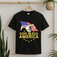 God Bless America Patriotic Bald Eagle United States T-Shirt thumb 2