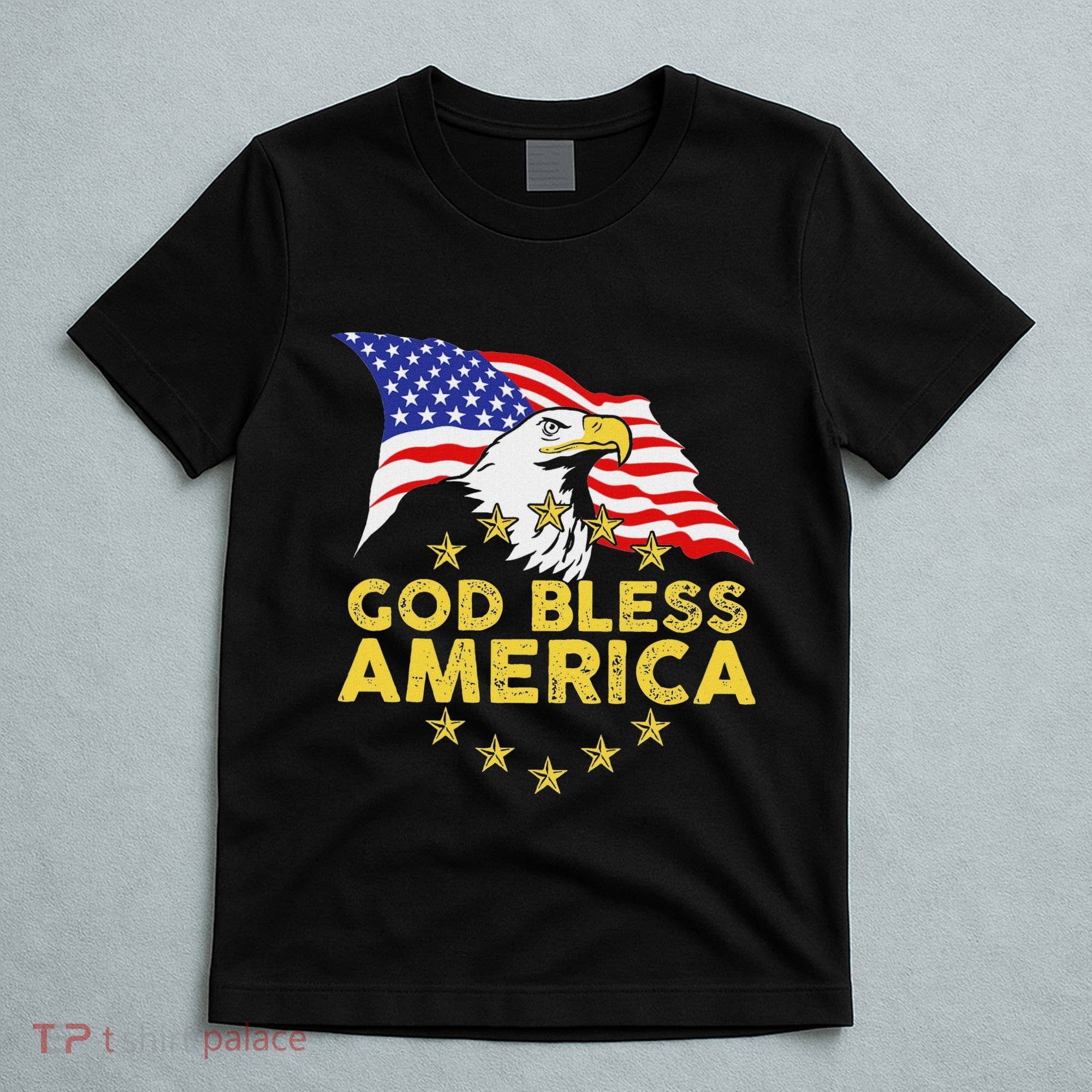 God Bless America Patriotic Bald Eagle United States T-Shirt