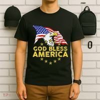 God Bless America Patriotic Bald Eagle United States T-Shirt thumb 6