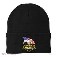 God Bless America Patriotic Bald Eagle United States Beanie thumb 0