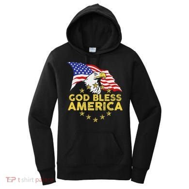 God Bless America Patriotic Bald Eagle United States Women's Hoodie