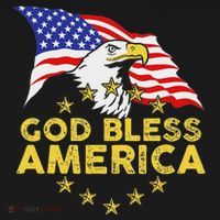 God Bless America Patriotic Bald Eagle United States Women's Hoodie thumb 2