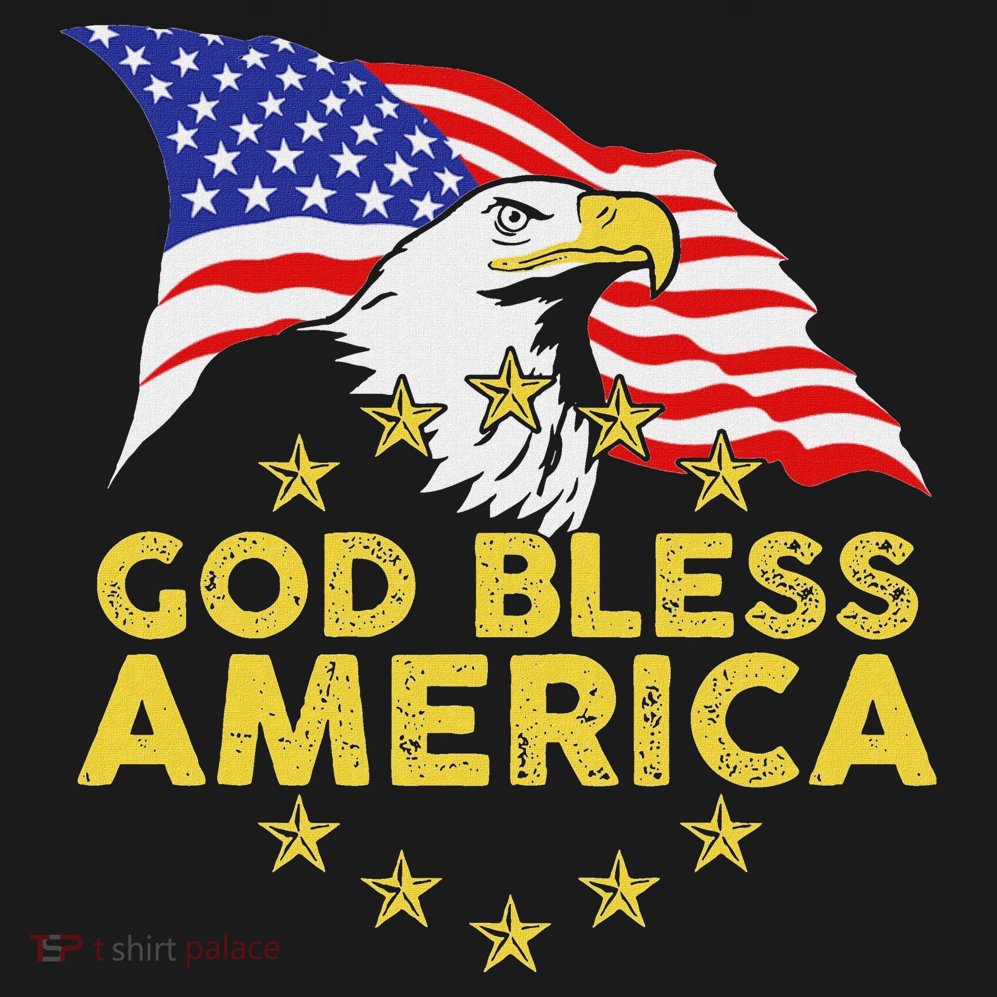 God Bless America Patriotic Bald Eagle United States Mousepad