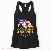 God Bless America Patriotic Bald Eagle United States Women's Tank Top thumb 0