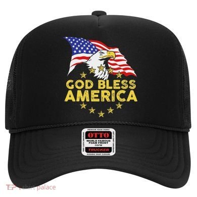 God Bless America Patriotic Bald Eagle United States Hat