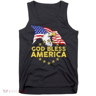 God Bless America Patriotic Bald Eagle United States Tank Top