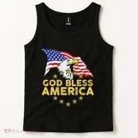God Bless America Patriotic Bald Eagle United States Tank Top thumb 2