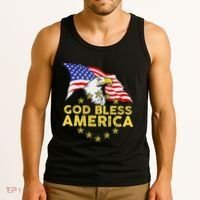 God Bless America Patriotic Bald Eagle United States Tank Top thumb 3