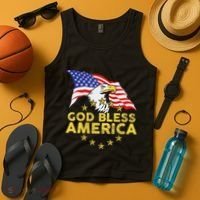 God Bless America Patriotic Bald Eagle United States Tank Top thumb 4