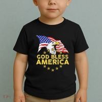 God Bless America Patriotic Bald Eagle United States Toddler T-Shirt thumb 2