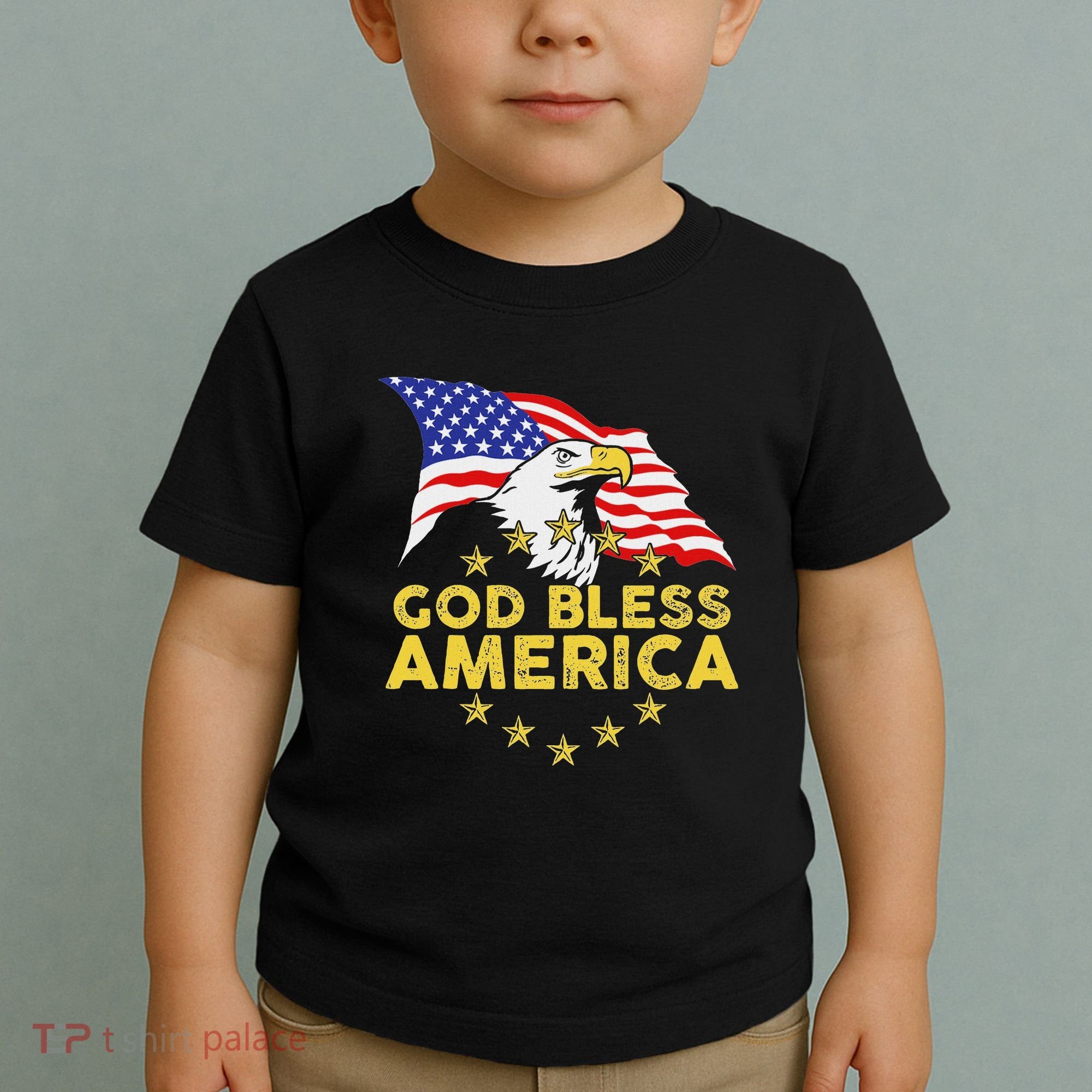 God Bless America Patriotic Bald Eagle United States Toddler T-Shirt