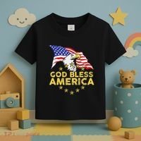 God Bless America Patriotic Bald Eagle United States Toddler T-Shirt thumb 3