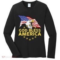 God Bless America Patriotic Bald Eagle United States Women's Long Sleeve Shirt thumb 0