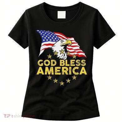 God Bless America Patriotic Bald Eagle United States Women's T-Shirt