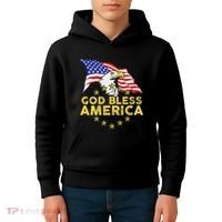 God Bless America Patriotic Bald Eagle United States Kids Hoodie thumb 4