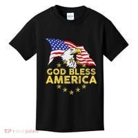 God Bless America Patriotic Bald Eagle United States Kids T-Shirt thumb 0