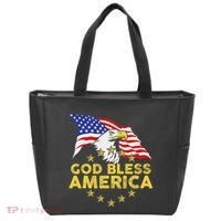 God Bless America Patriotic Bald Eagle United States Tote Bag thumb 0