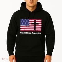 God Bless America Patriotic Flag With Cross Hoodie thumb 2