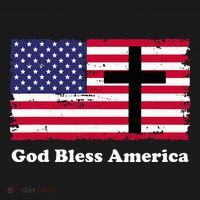 God Bless America Patriotic Flag With Cross Bucket Hat thumb 4