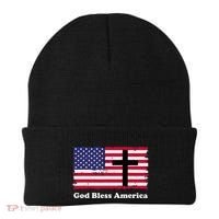 God Bless America Patriotic Flag With Cross Beanie thumb 0