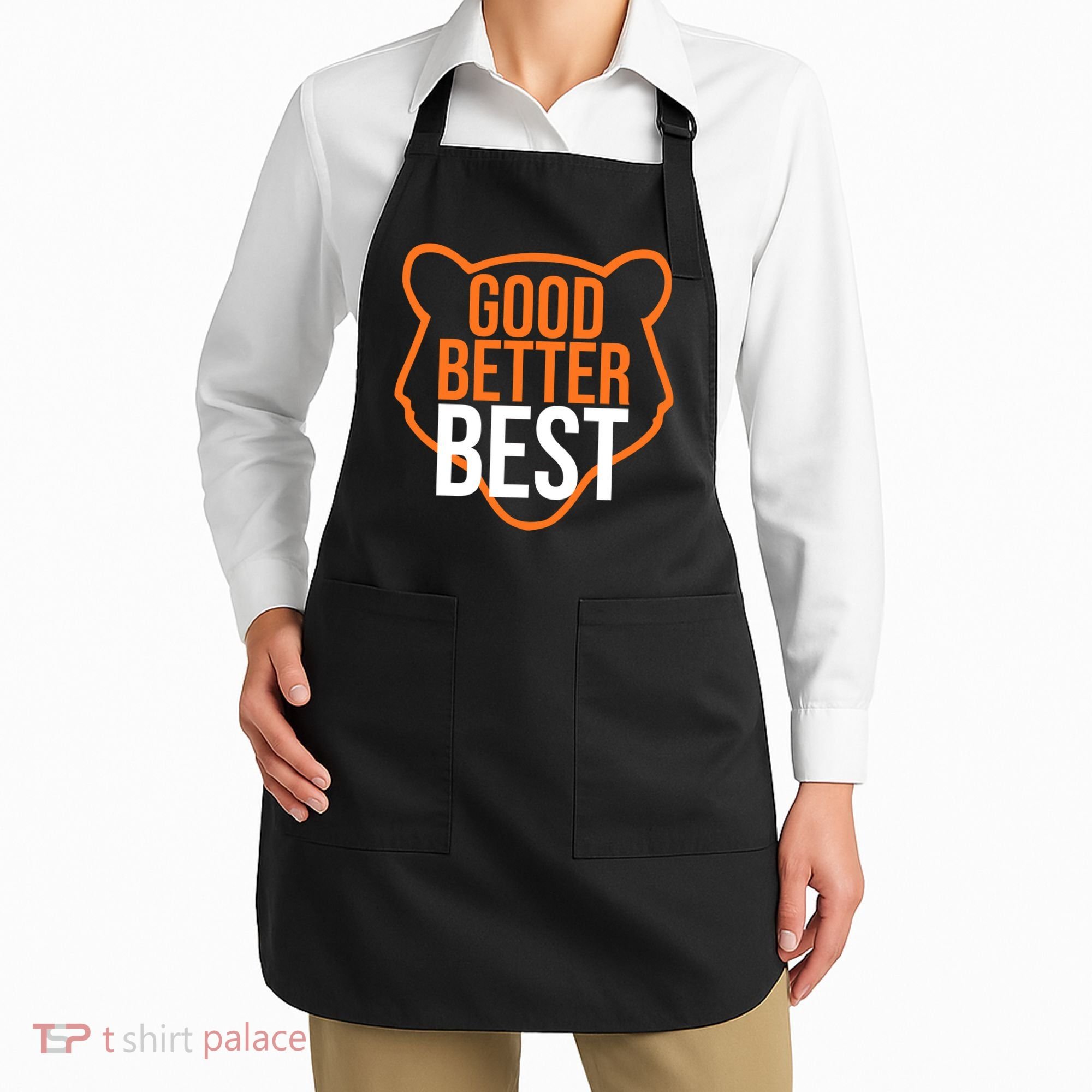 Good Better Best Bear Outline Motivation Apron
