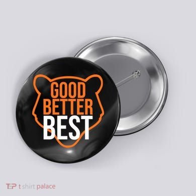 Good Better Best Bear Outline Motivation Button