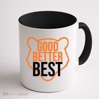 Good Better Best Bear Outline Motivation Coffee Mug thumb 1