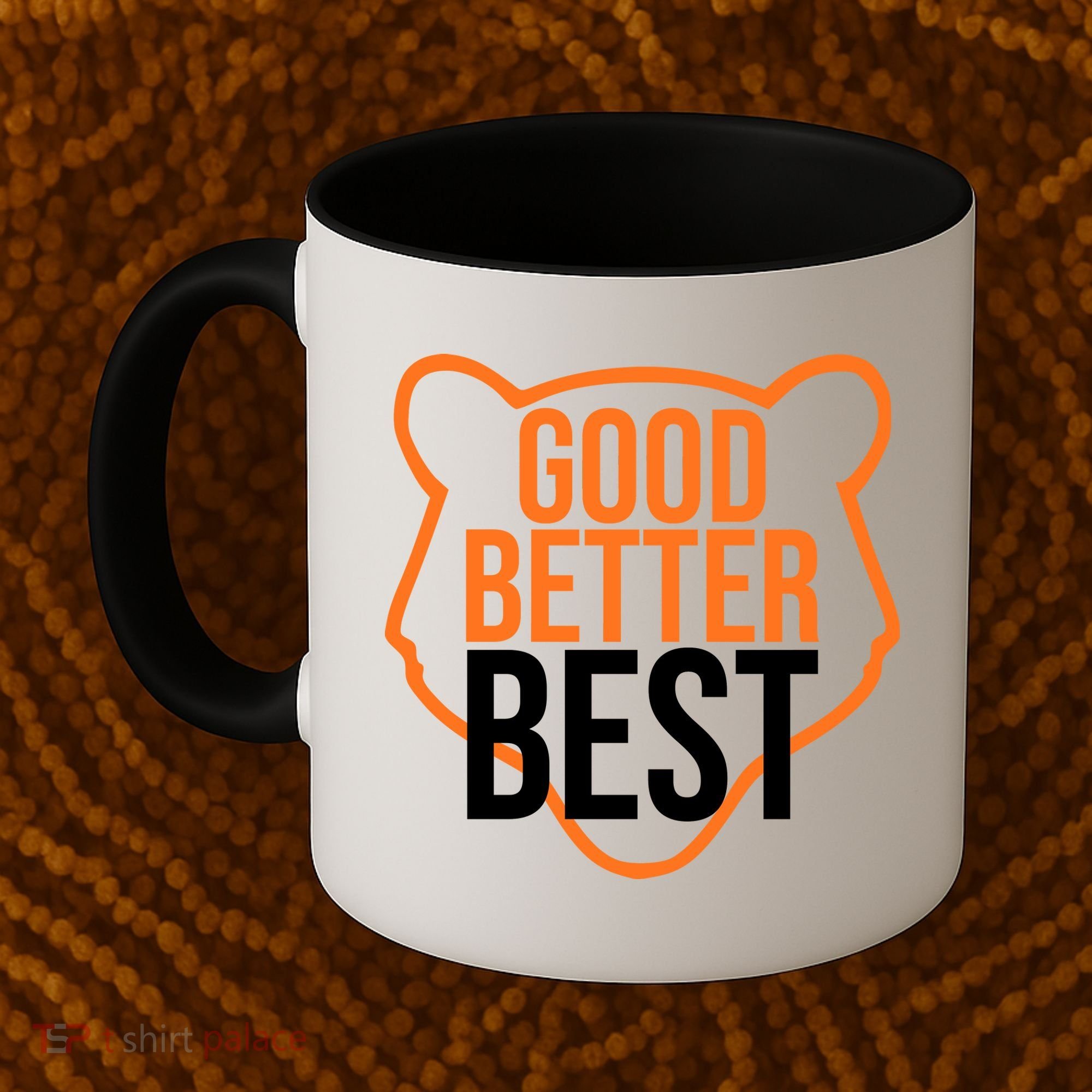 Good Better Best Bear Outline Motivation Coffee Mug