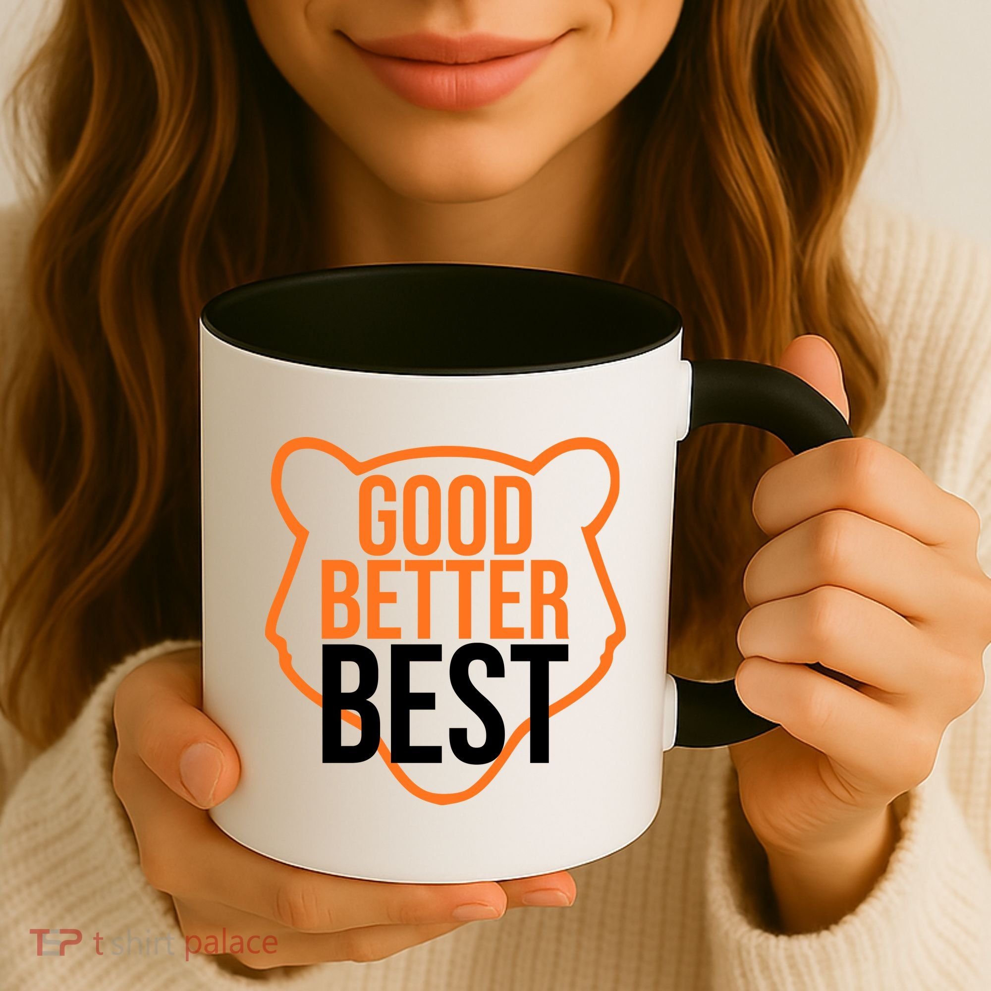 Good Better Best Bear Outline Motivation Coffee Mug