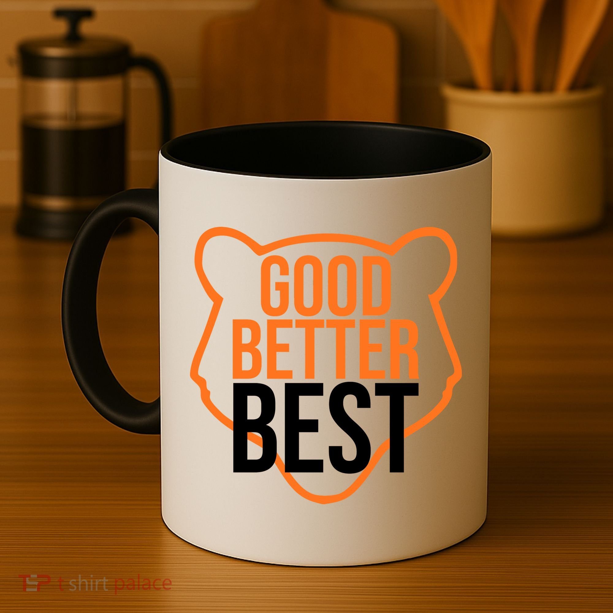 Good Better Best Bear Outline Motivation Coffee Mug