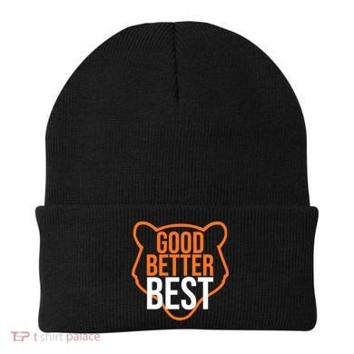 Good Better Best Bear Outline Motivation Beanie