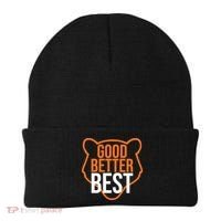 Good Better Best Bear Outline Motivation Beanie thumb 0