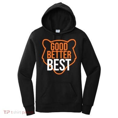Good Better Best Bear Outline Motivation Women's Hoodie
