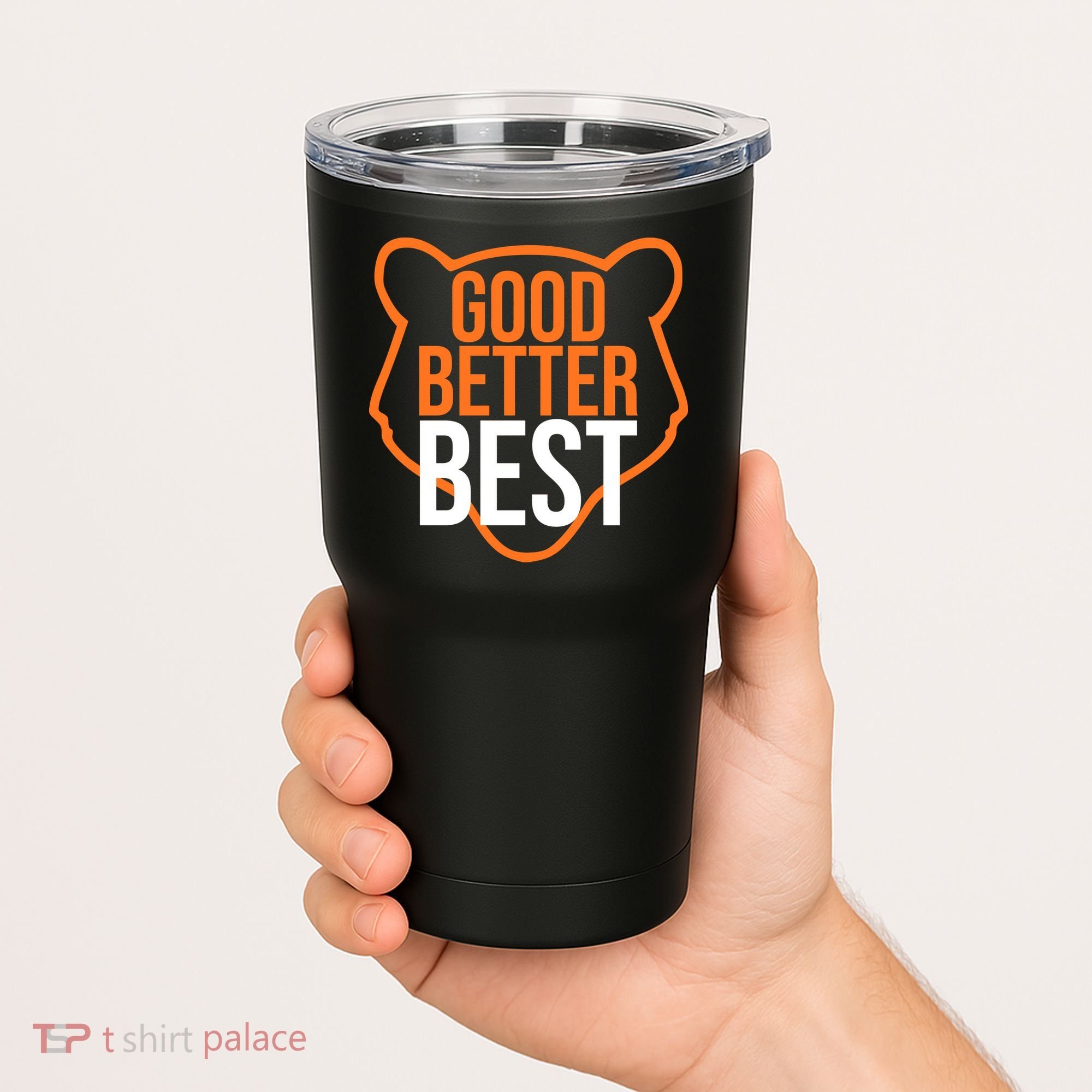 Good Better Best Bear Outline Motivation Tumbler