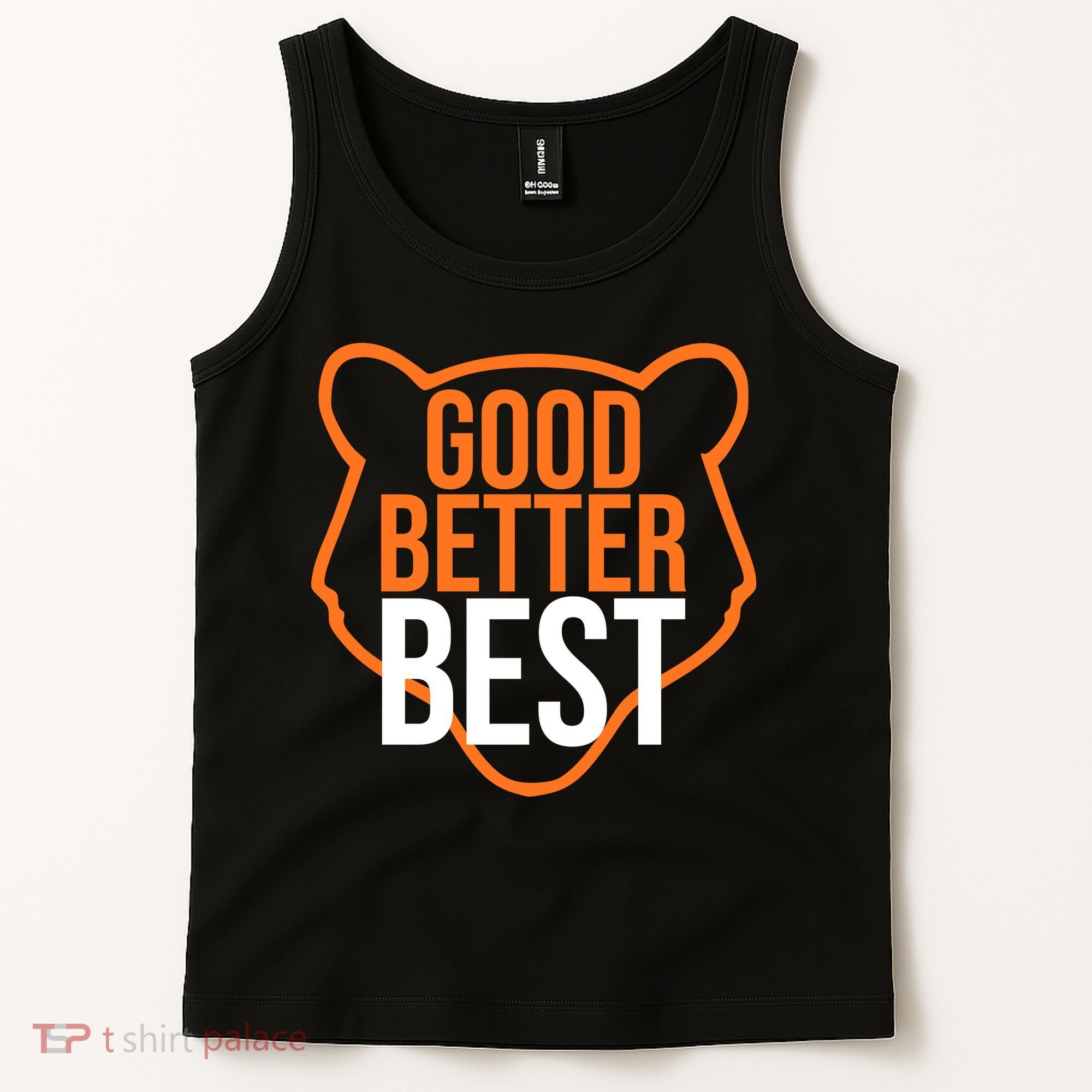 Good Better Best Bear Outline Motivation Tank Top