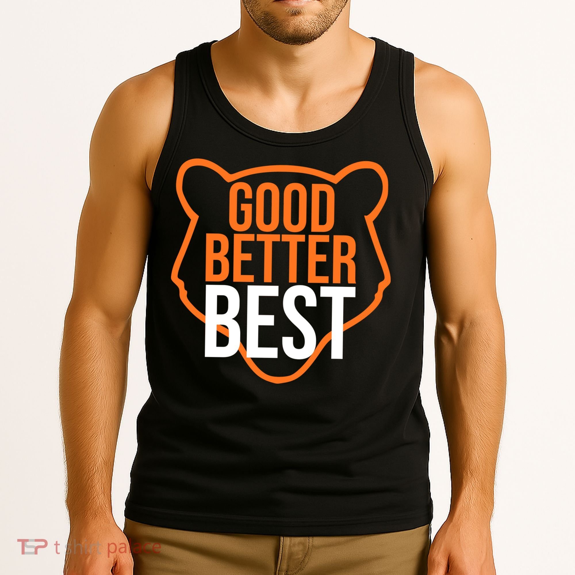 Good Better Best Bear Outline Motivation Tank Top