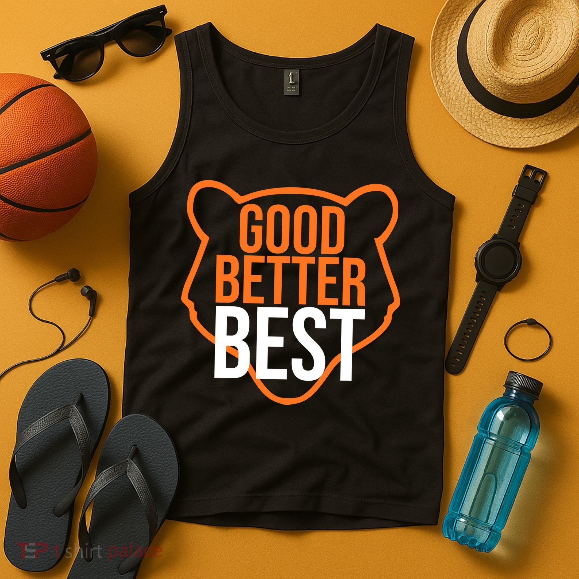 Good Better Best Bear Outline Motivation Tank Top