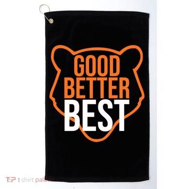 Good Better Best Bear Outline Motivation Golf Towel