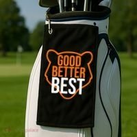 Good Better Best Bear Outline Motivation Golf Towel thumb 2